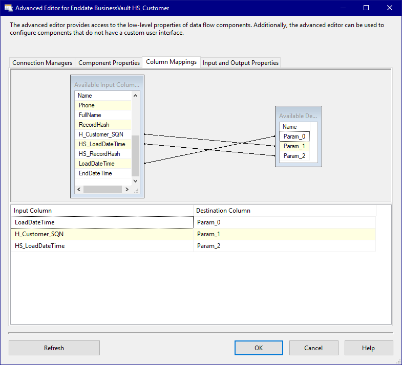 Output Enddate Columns